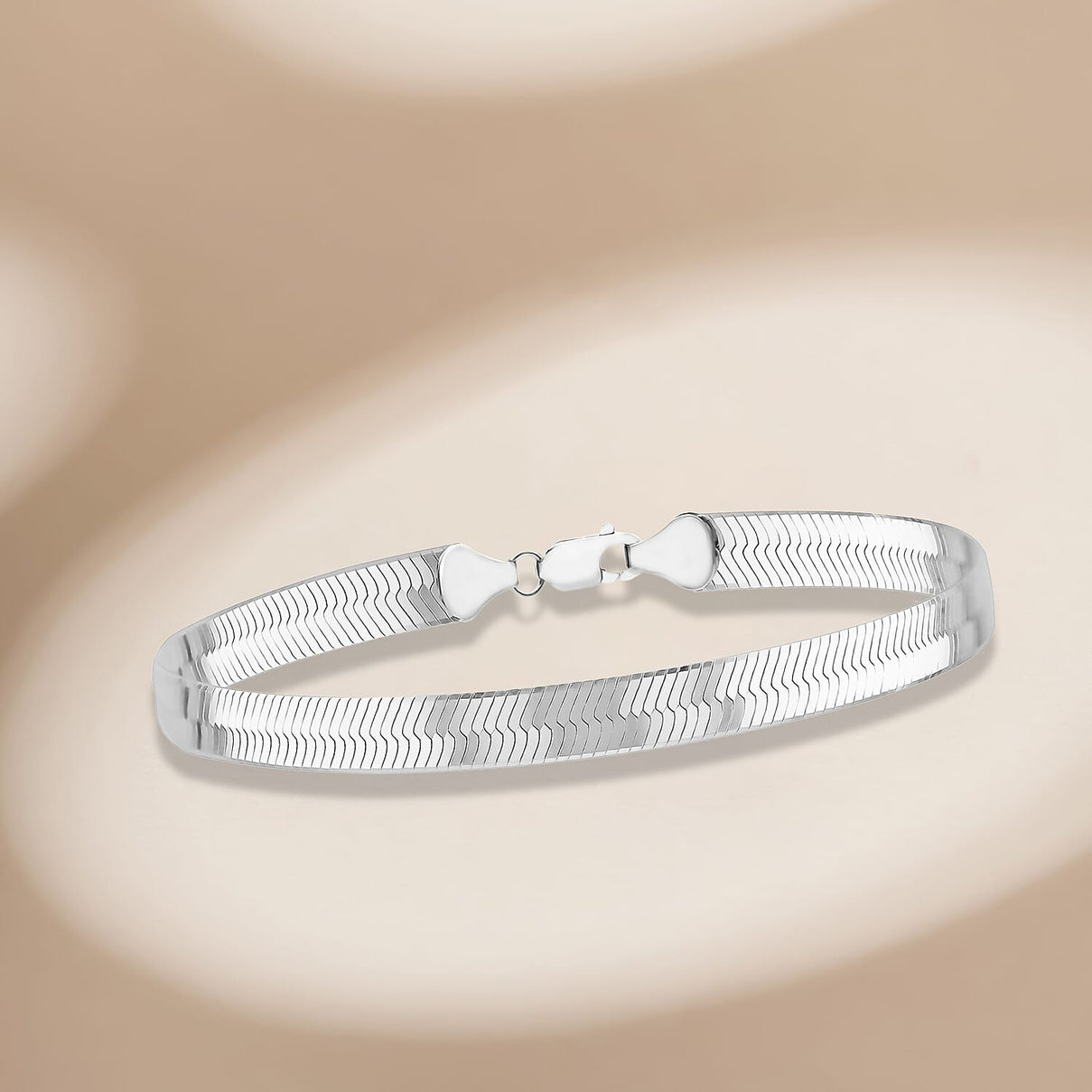 Triple Herringbone Bracelet 7.5 Inch in Sterling Silver 7567442 1