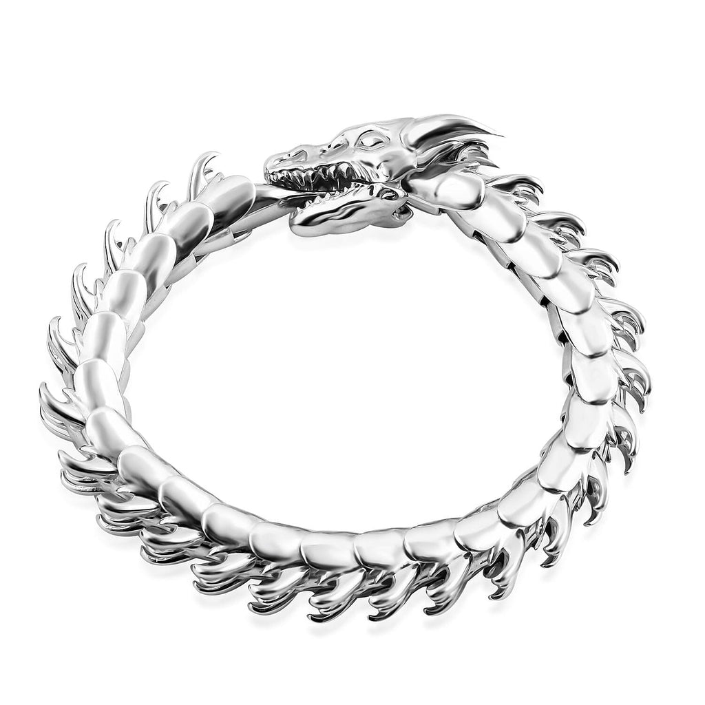 BRAND NEW - Bali Legacy Sterling Silver Dragon Bracelet (Size - 8.5), Silver Wt. 64.95 Gms.