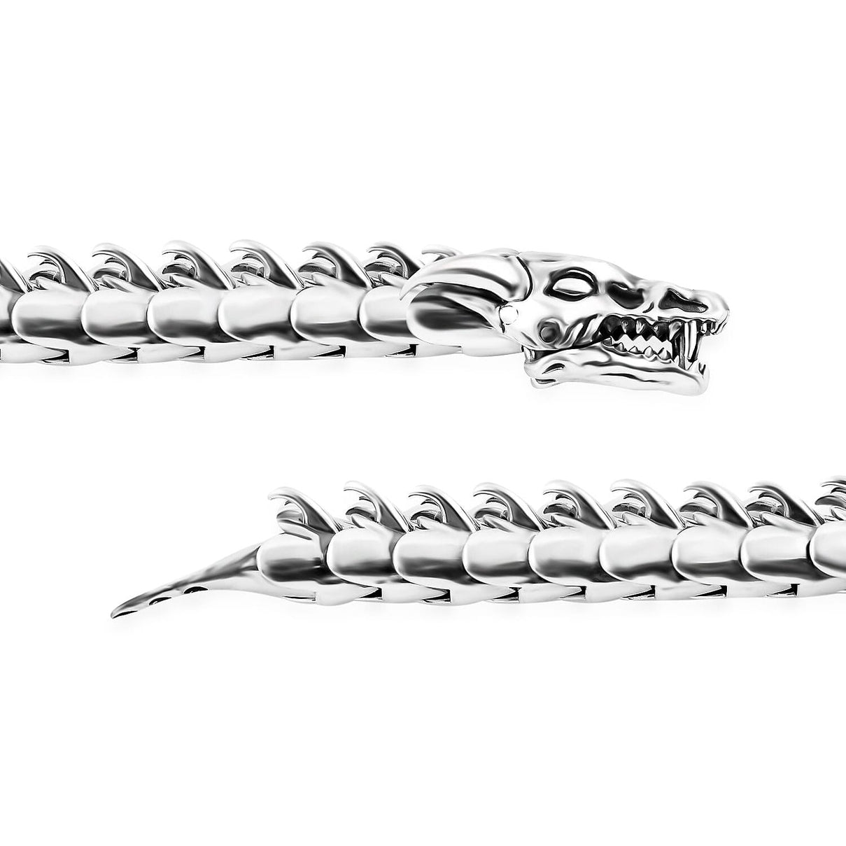 Royal Bali Collection Sterling Silver Dragon Bracelet (Size - 8.5) 7708046 5
