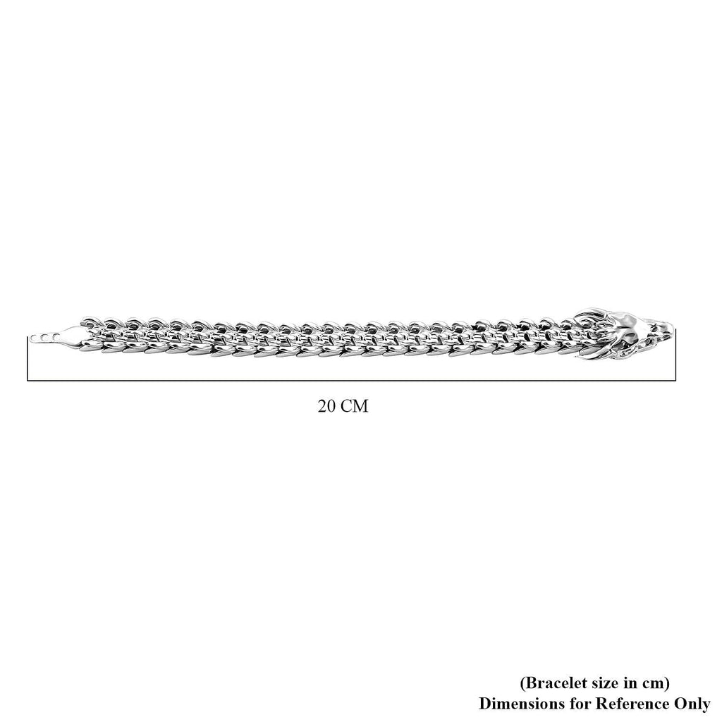 BRAND NEW - Bali Legacy Sterling Silver Dragon Bracelet (Size - 8.5), Silver Wt. 64.95 Gms.