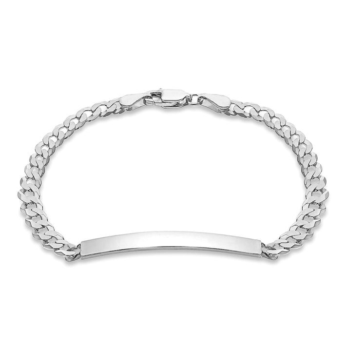 Sterling Silver 38.5mm x 6mm ID 5.3mm Flat Curb Bracelet 7.5 Inch 7457402 1