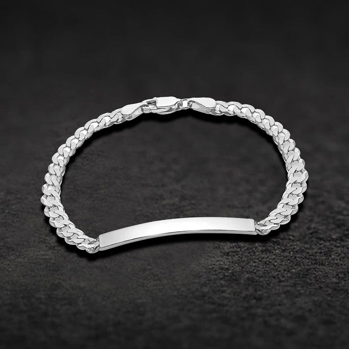 Sterling Silver 38.5mm x 6mm ID 5.3mm Flat Curb Bracelet 7.5 Inch 7457402 2