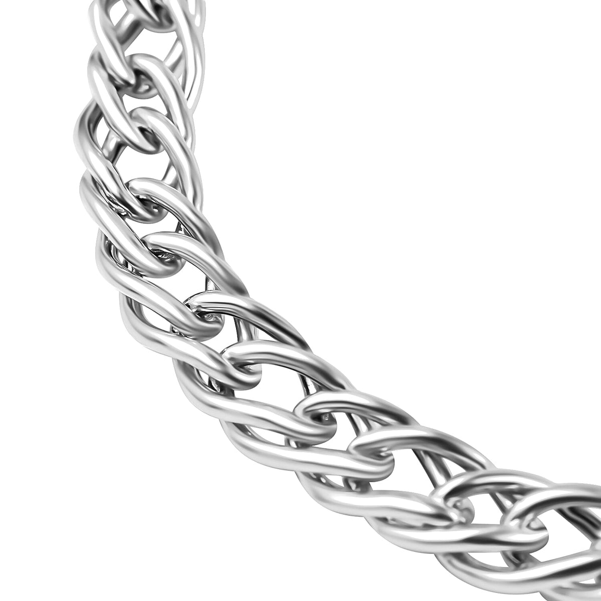Sterling Silver Double Curb Bracelet (Size - 7.5) 7740203 2