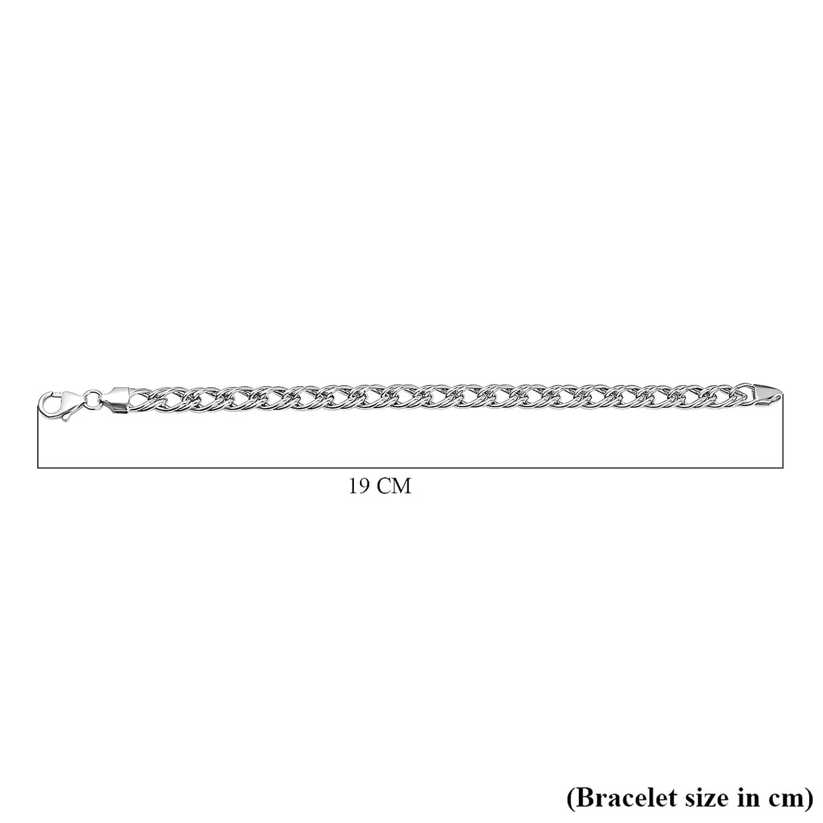 Sterling Silver Double Curb Bracelet (Size - 7.5) 7740203 4