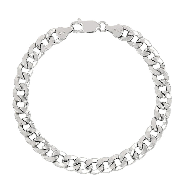 Fine Italian Jewellery - Sterling Silver Curb Bracelet (Size 7.5) with Lobster Clasp, Silver Wt. 6.82 Gms. 8055262 1
