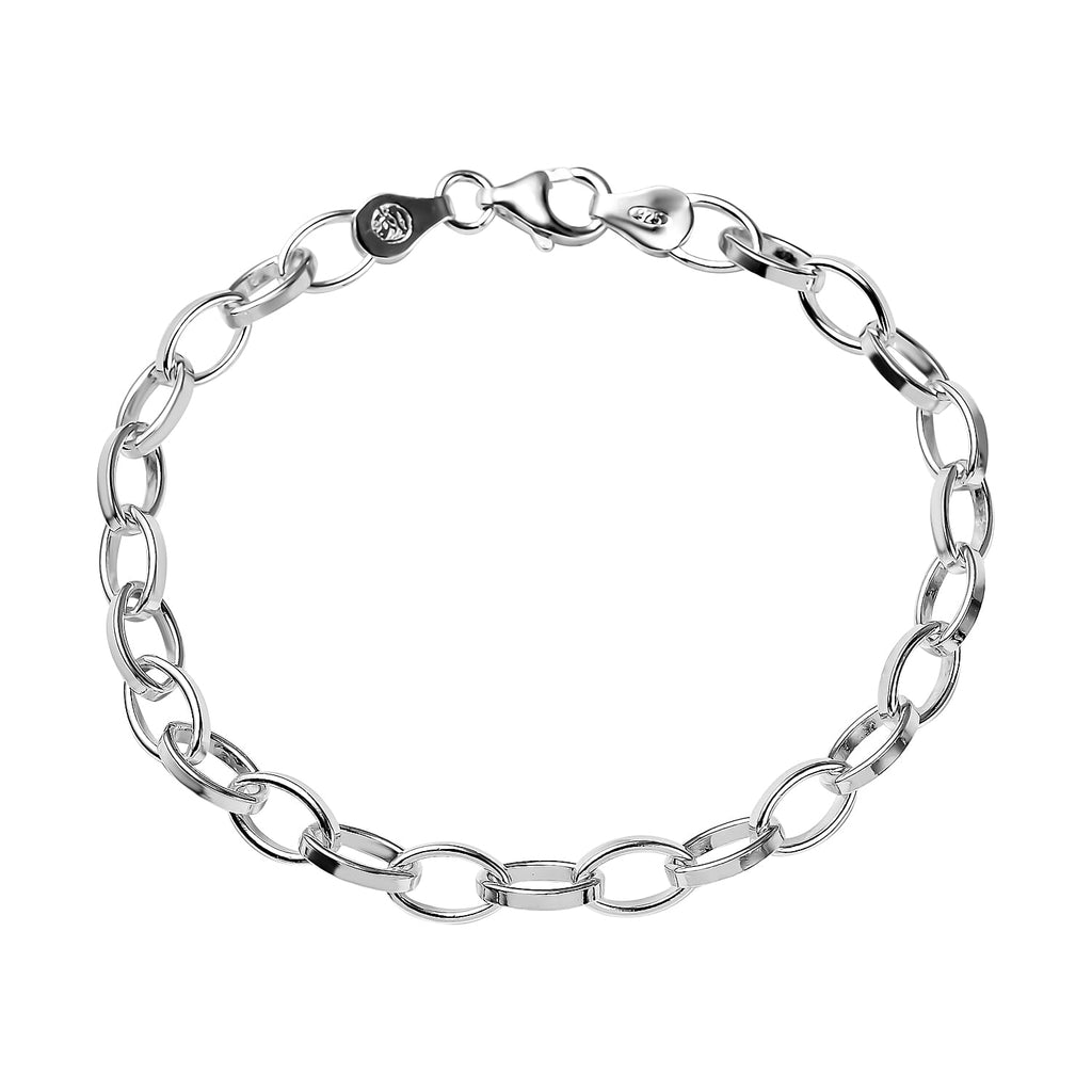 Italian Made Close Out Deal - Sterling Silver Cable Bracelet (Size - 7.5)