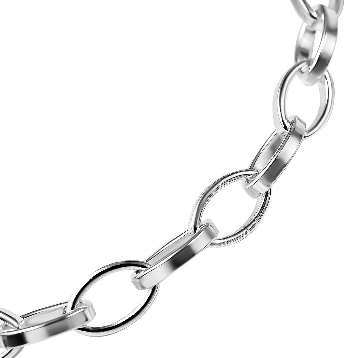 Italian Made Close Out Deal - Sterling Silver Cable Bracelet (Size - 7.5) 7567223 2
