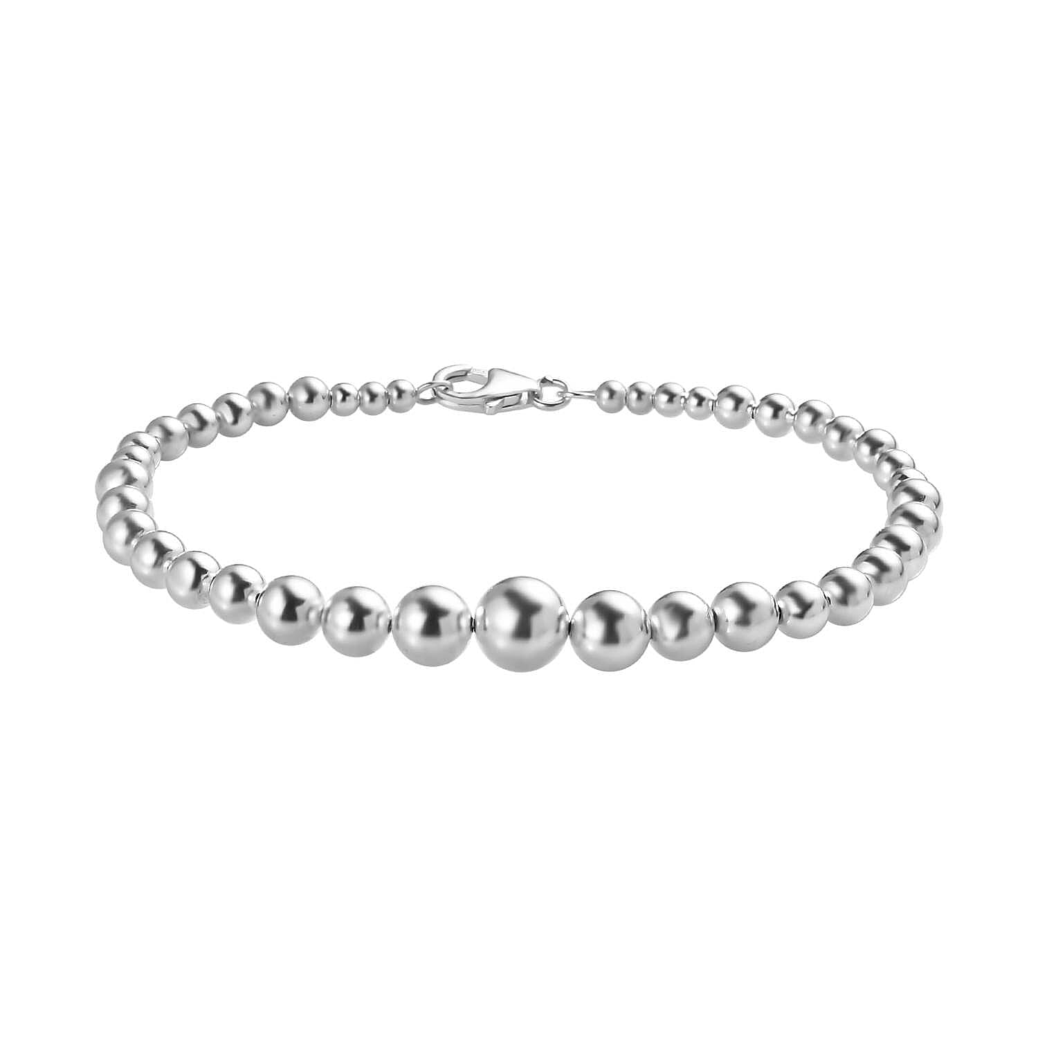 Designer Inspired - Sterling Silver Ball Bracelet (Size - 7.5) 7977152 0