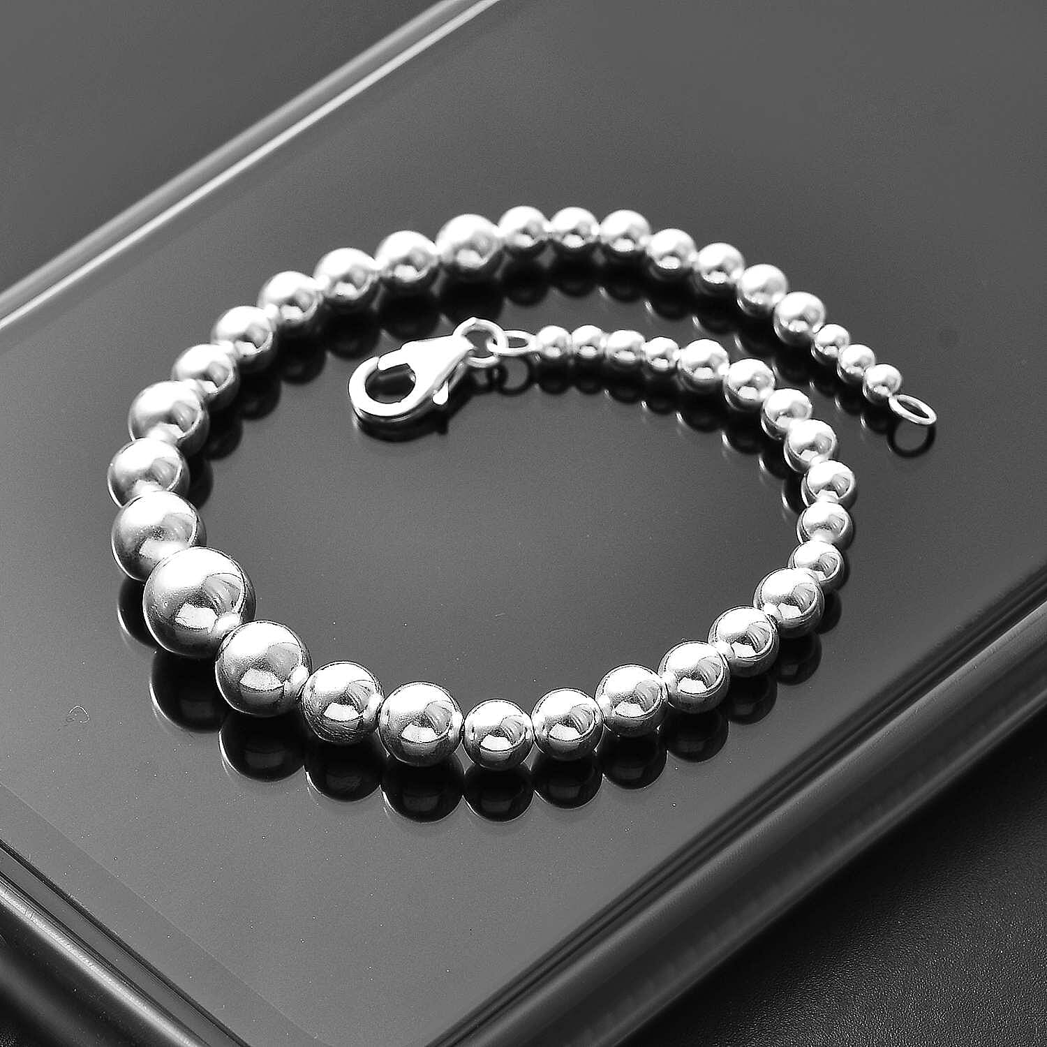 Designer Inspired - Sterling Silver Ball Bracelet (Size - 7.5) 7977152 2