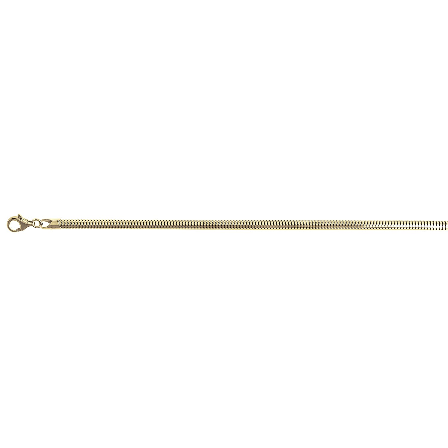 Diamond Cut Snake Sterling Silver Bracelet (Size - 7.5) With Lobster Clasp 7981103 0