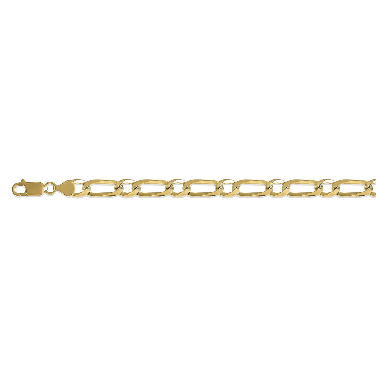 Yellow Gold Overlay Sterling Silver Figaro Bracelet (Size - 7.5), Silver Wt. 9.4 Gms 7567200 0