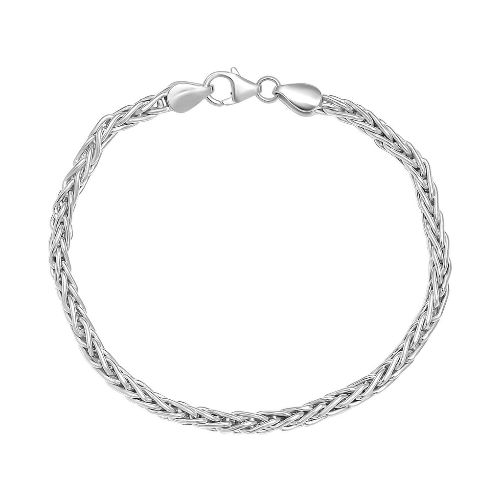 Hatton Garden Closeout Deal - Sterling Silver Spiga Bracelet (Size - 7.5)