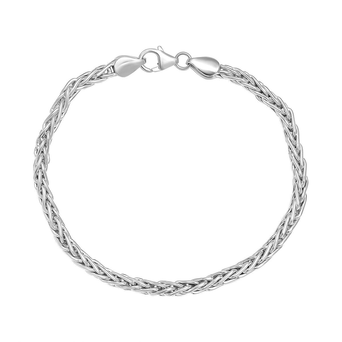 Hatton Garden Closeout Deal - Sterling Silver Spiga Bracelet (Size - 7.5) 7780805 0