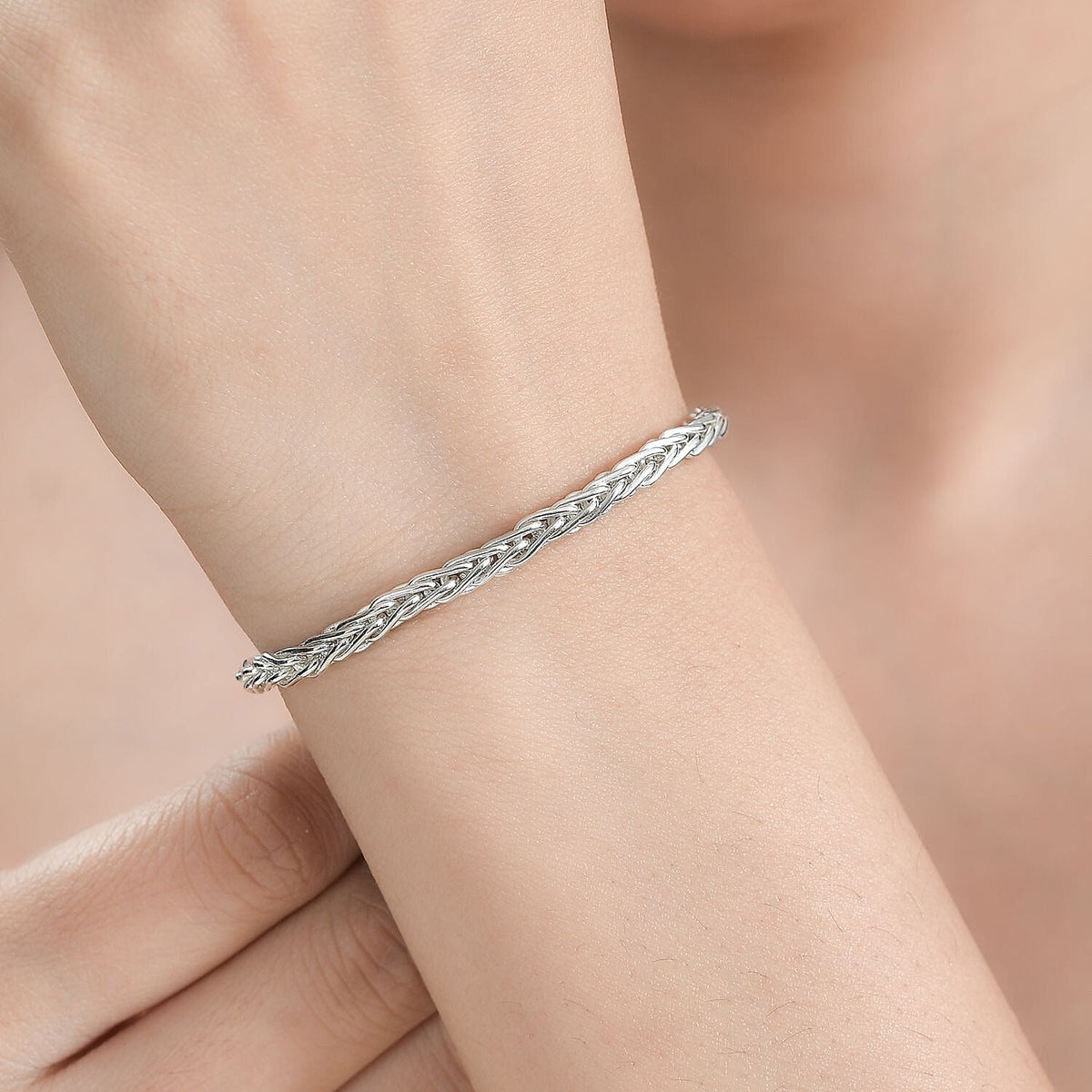 Hatton Garden Closeout Deal - Sterling Silver Spiga Bracelet (Size - 7.5) 7780805 3
