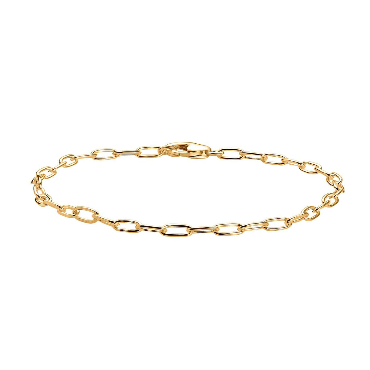 Paper Clip Bracelet (Size - 7.5) in Yellow Gold Sterling Silver V32606844 0