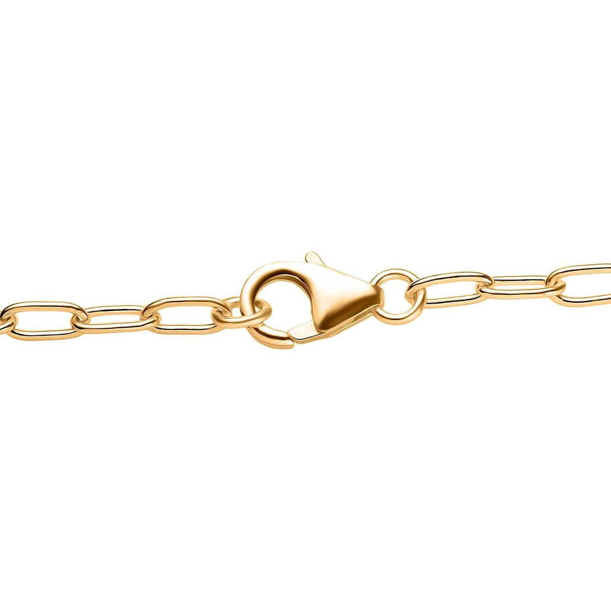 Paper Clip Bracelet (Size - 7.5) in Yellow Gold Sterling Silver V32606844 3