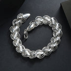 HandMade- Sterling Silver Bracelet (Size - 7.5) with Lobster Clasp 17.39 gms