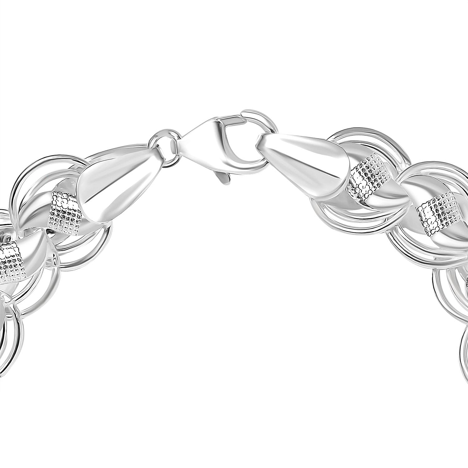 HandMade- Sterling Silver Bracelet (Size - 7.5) with Lobster Clasp 17.39 gms 8084144 4