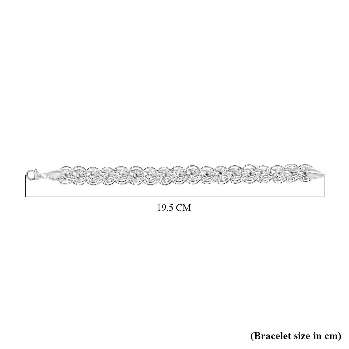 HandMade- Sterling Silver Bracelet (Size - 7.5) with Lobster Clasp 17.39 gms 8084144 5