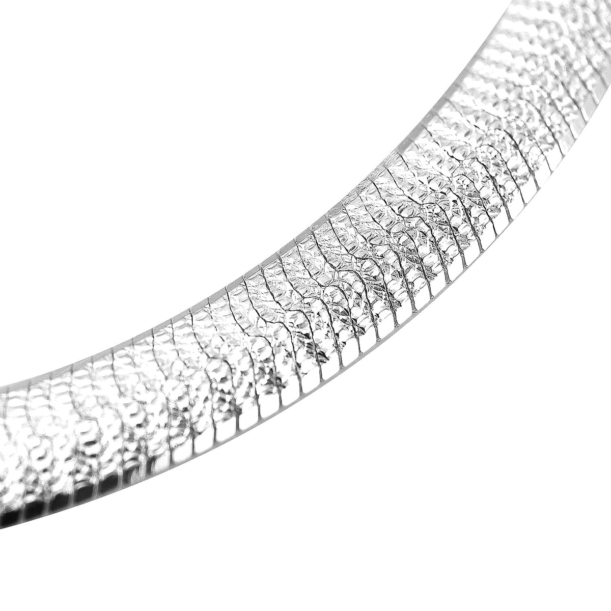 Platinum Overlay Sterling Silver Herringbone Bracelet (Size - 7.5) 7386271 2