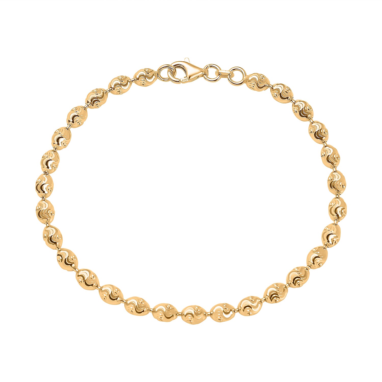 One Time Closeout  - Gold Overlay Sterling Silver  Bracelet (Size - 7.5 7668432 0