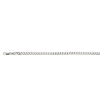 Biggest Italian Closeout 2024 -  Sterling Silver Flat Curb Square Bracelet (Size - 7.5)