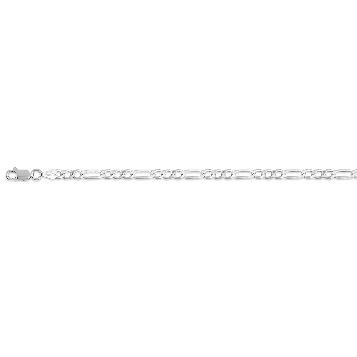 Sterling Silver Figaro Bracelet (Size - 7.5) 7723561 0