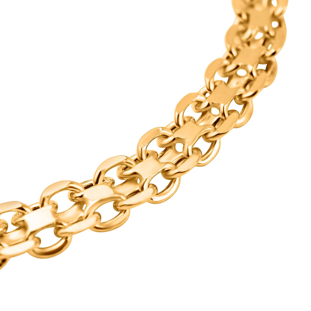 Gold Plated Sterling Silver Bismark Bracelet (Size - 7.5)