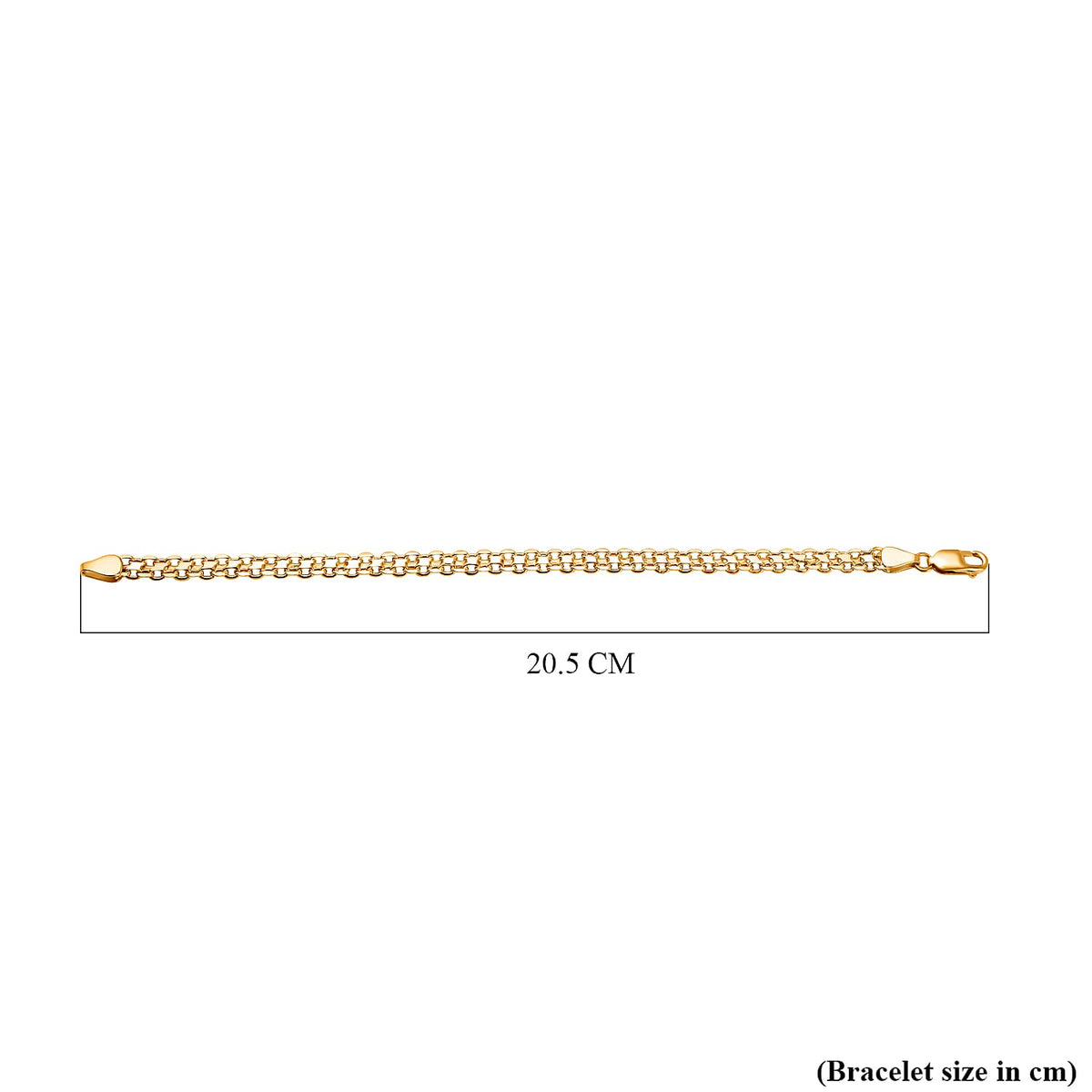 Yellow Gold Plated Sterling Silver Bracelet (Size - 7.5) 7725093 4