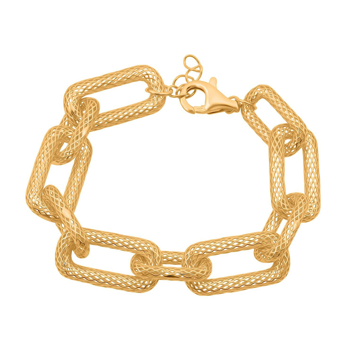 Treasures of Siam - Yellow Gold Plated Sterling Silver Bracelet (Size - 7-1 Ext) 8194442 0