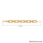 Treasures of Siam - Yellow Gold Plated Sterling Silver Bracelet (Size - 7-1 Ext)