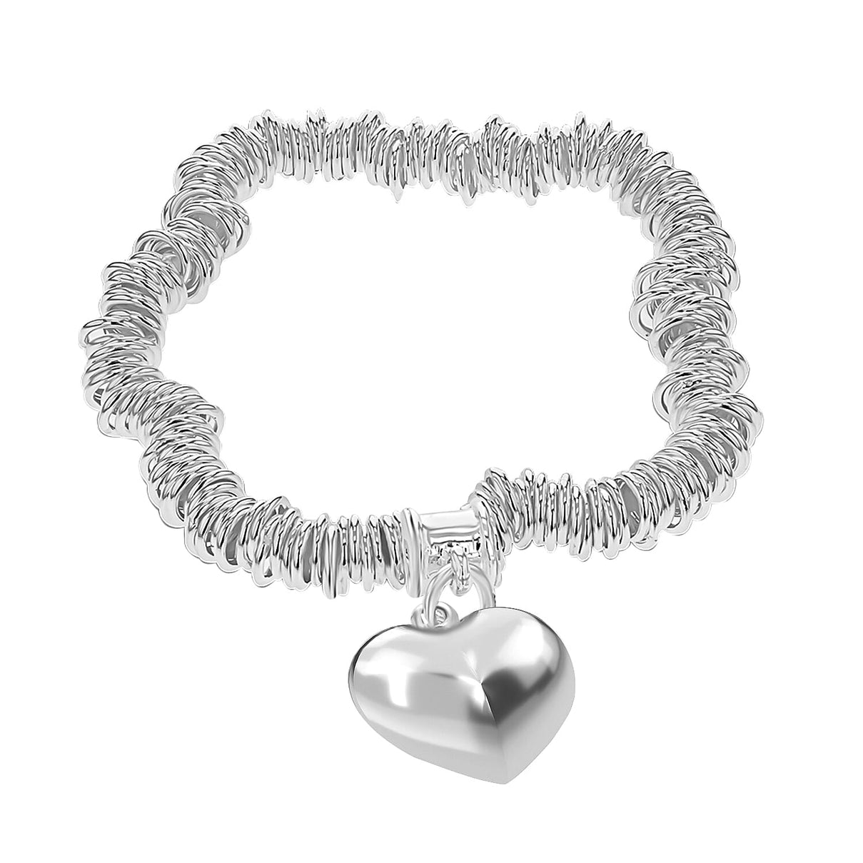 Sterling Silver Heart Charm Sweetie Bracelet 7 Inch 7329507 0