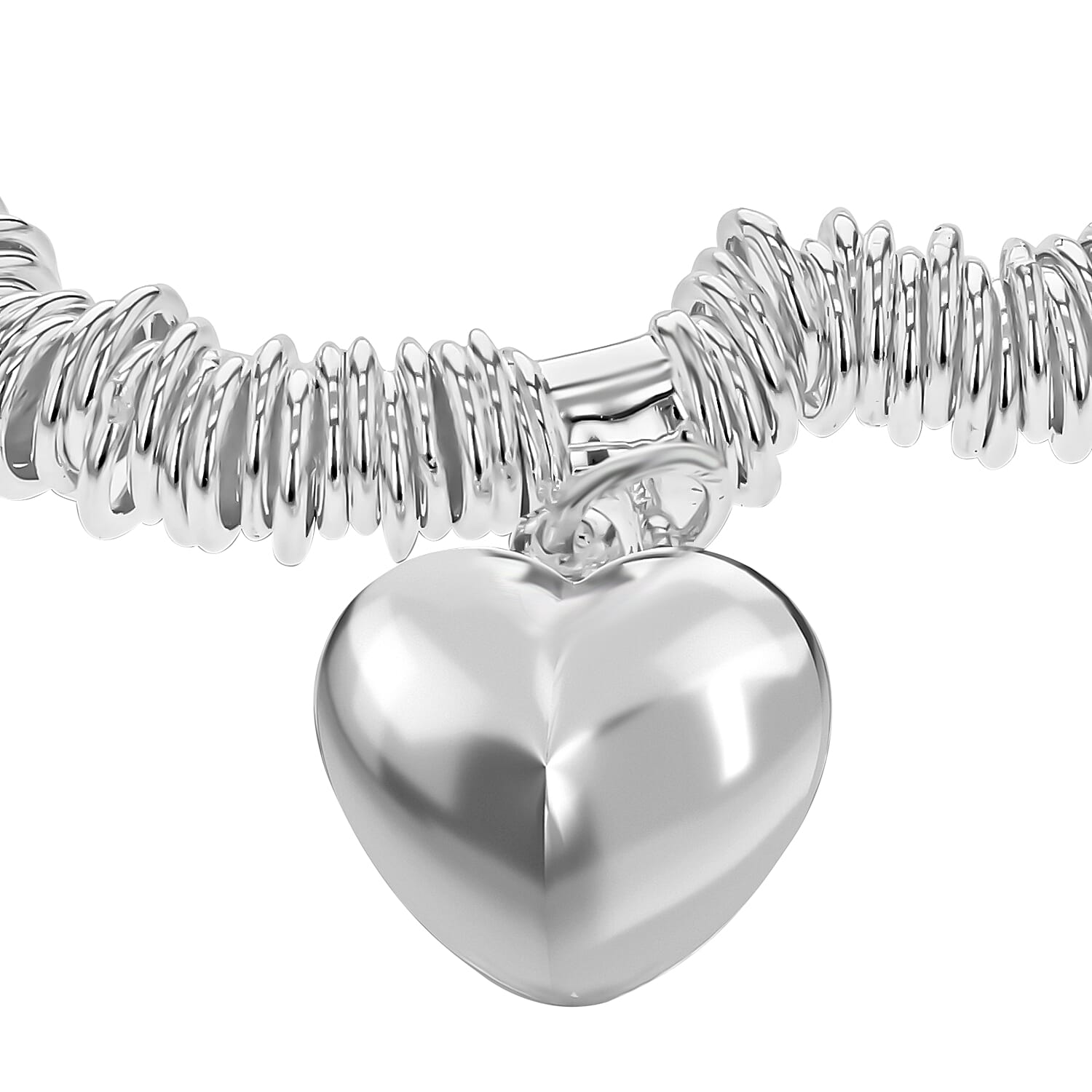 Sterling Silver Heart Charm Sweetie Bracelet 7 Inch 7329507 1