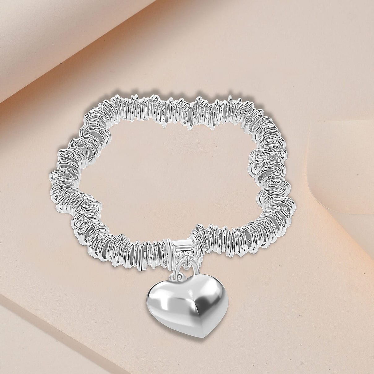 Sterling Silver Heart Charm Sweetie Bracelet 7 Inch 7329507 3
