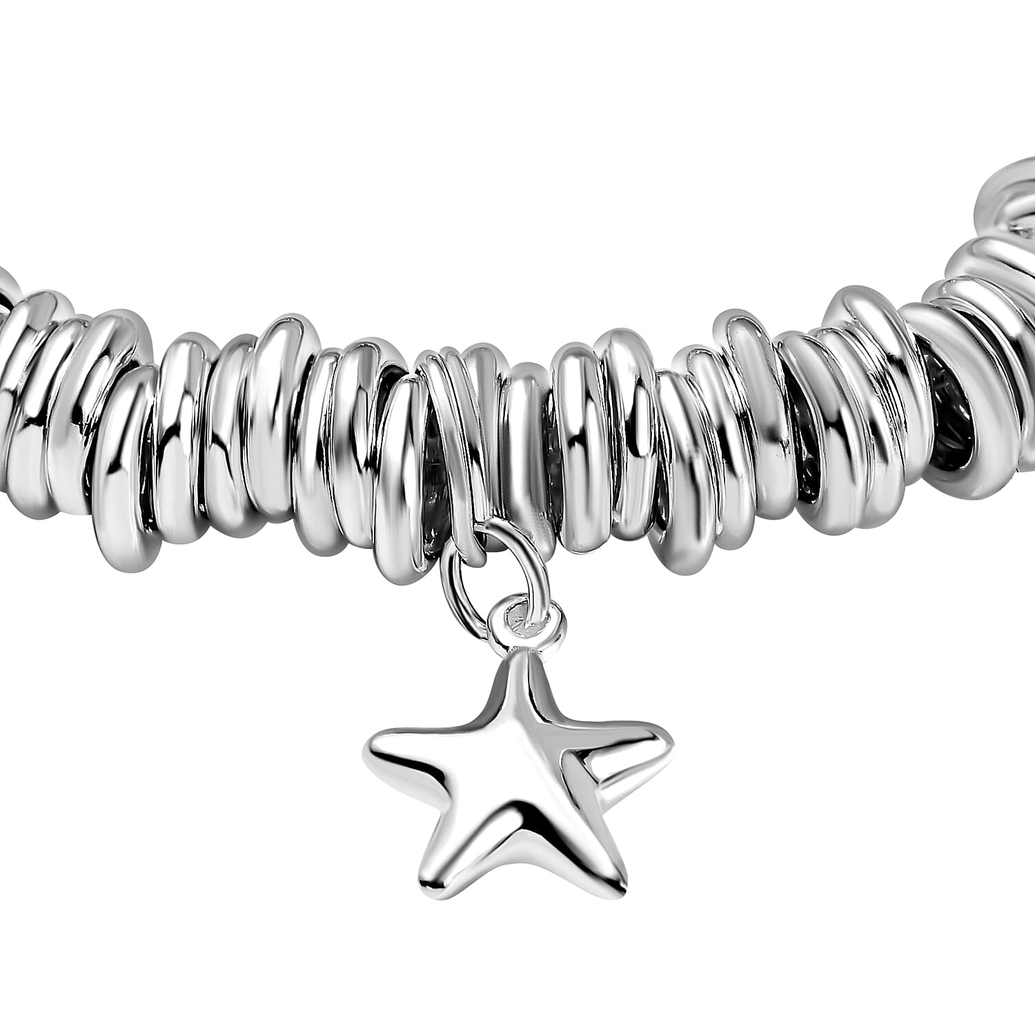 Sterling Silver Rings with Star Stretchable Bracelet (Size - 7), Silver Wt. 55.70 Gms 7694242 3