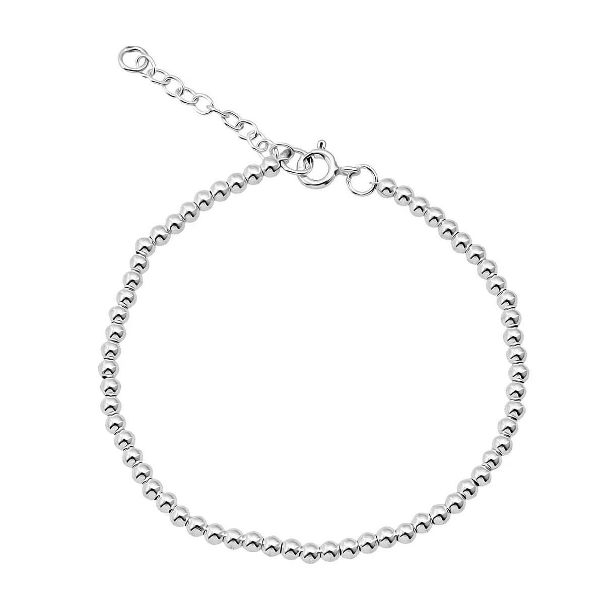 Close Out Deal - Sterling Silver Stretchable Bracelet (Size - 7-1 EXT) with Spring Ring Clasp 8503569 0