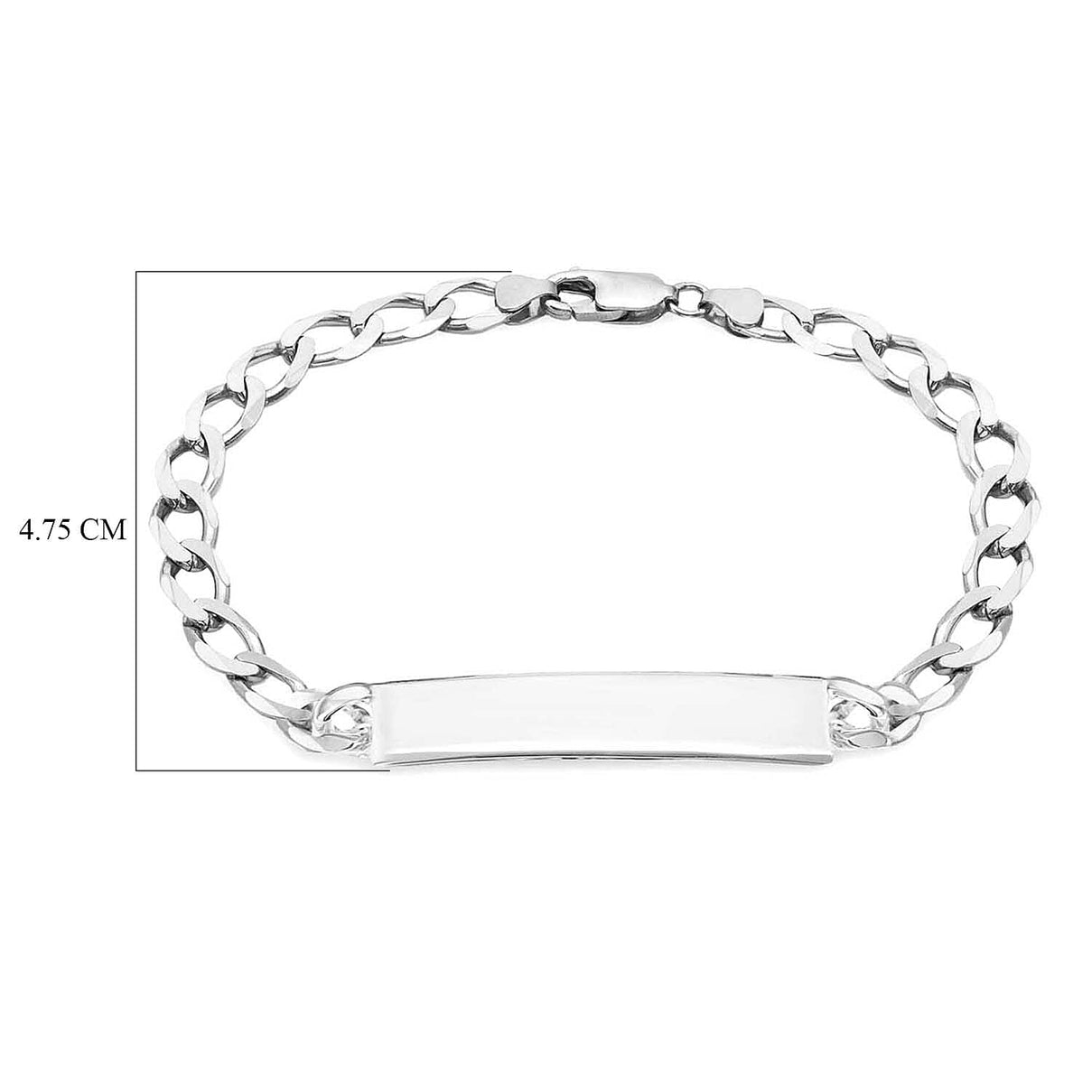 Sterling Silver 47.5mm x 8mm ID 200 Curb Bracelet 8.5 Inch 7457412 4