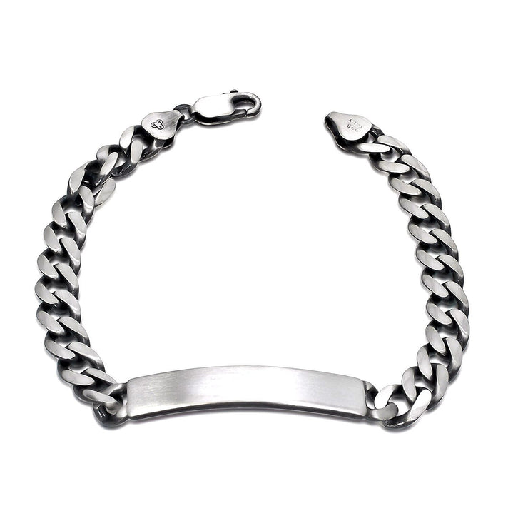 Sterling Silver Oxidised 38mm x 8mm ID Bracelet 8.5 Inch 7315069 1