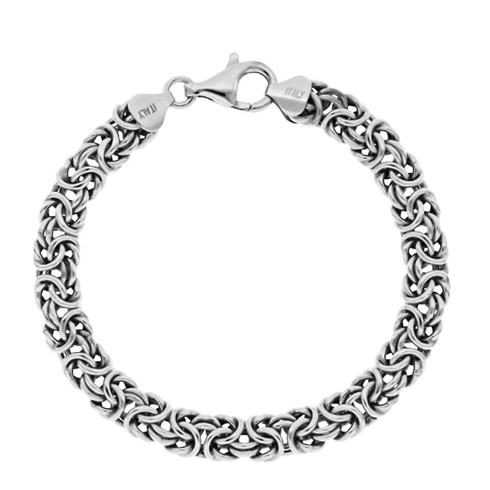 La Bella Italian Made Sterling Silver Byzantine Bracelet (Size 7.50) with Lobster Clasp, Silver Wt. 12.91 Gms. 7760483 1