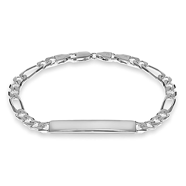 Sterling Silver 40mm x 6mm ID 5.6mm Figaro Bracelet 8 Inch 7315053 1