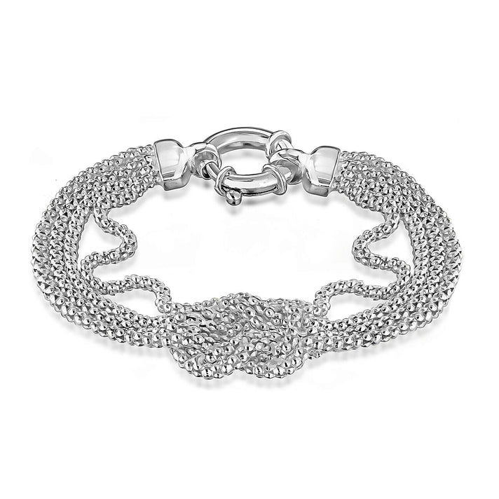 Sterling Silver Popcorn Chain Knot Bracelet 8 Inch 7313334 1