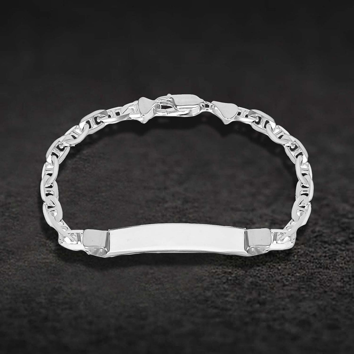 Sterling Silver Rambo Chain 36mm x 8mm ID Bracelet 8 Inch 7457394 1