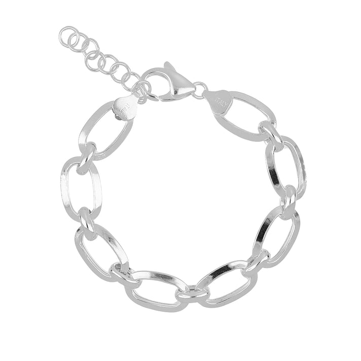 La Bella - Fine Italian Jewellery - Handmade Sterling Silver Bracelet (Size 8) with Lobster Clasp, Silver Wt. 12.60 Gms. 8055301 2