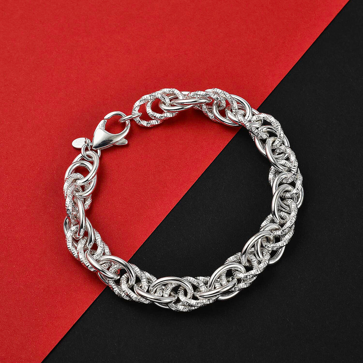 Sterling Silver Link Bracelet (Size - 8),  Silver Wt. 16.6 Gms 7760492 1