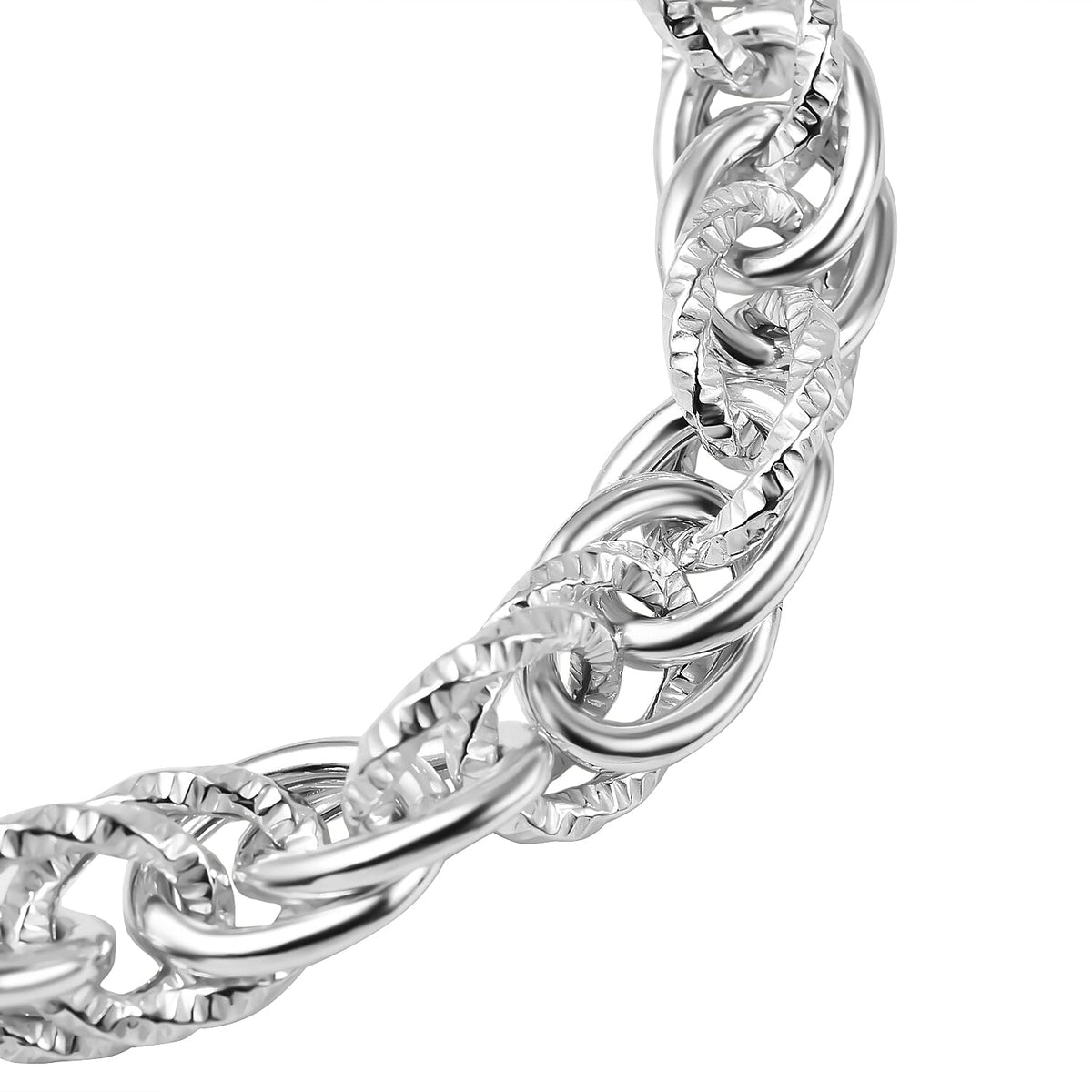 Sterling Silver Link Bracelet (Size - 8),  Silver Wt. 16.6 Gms 7760492 2