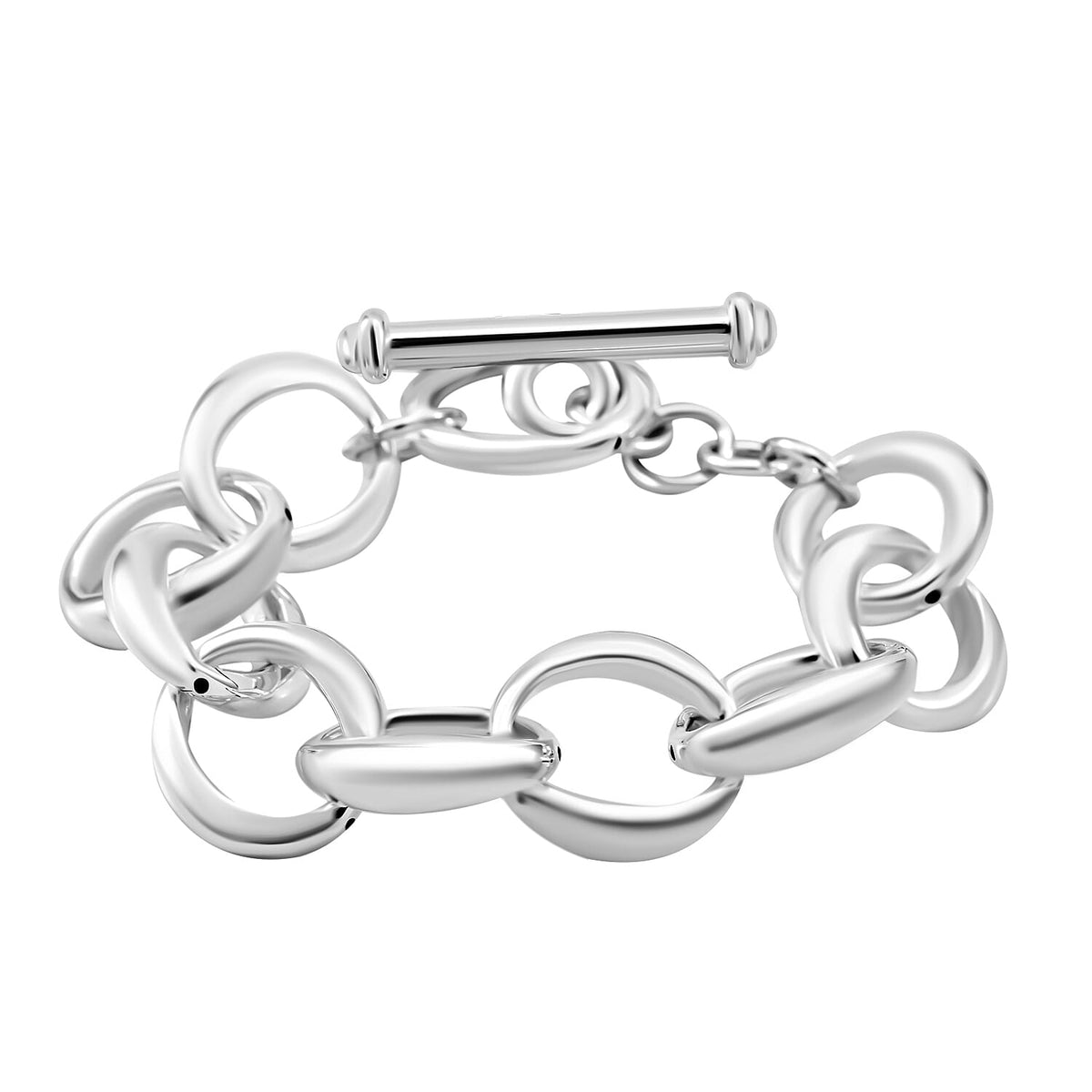 Sterling Silver Chain Link Bracelet - (Size - 8) 7810332 0