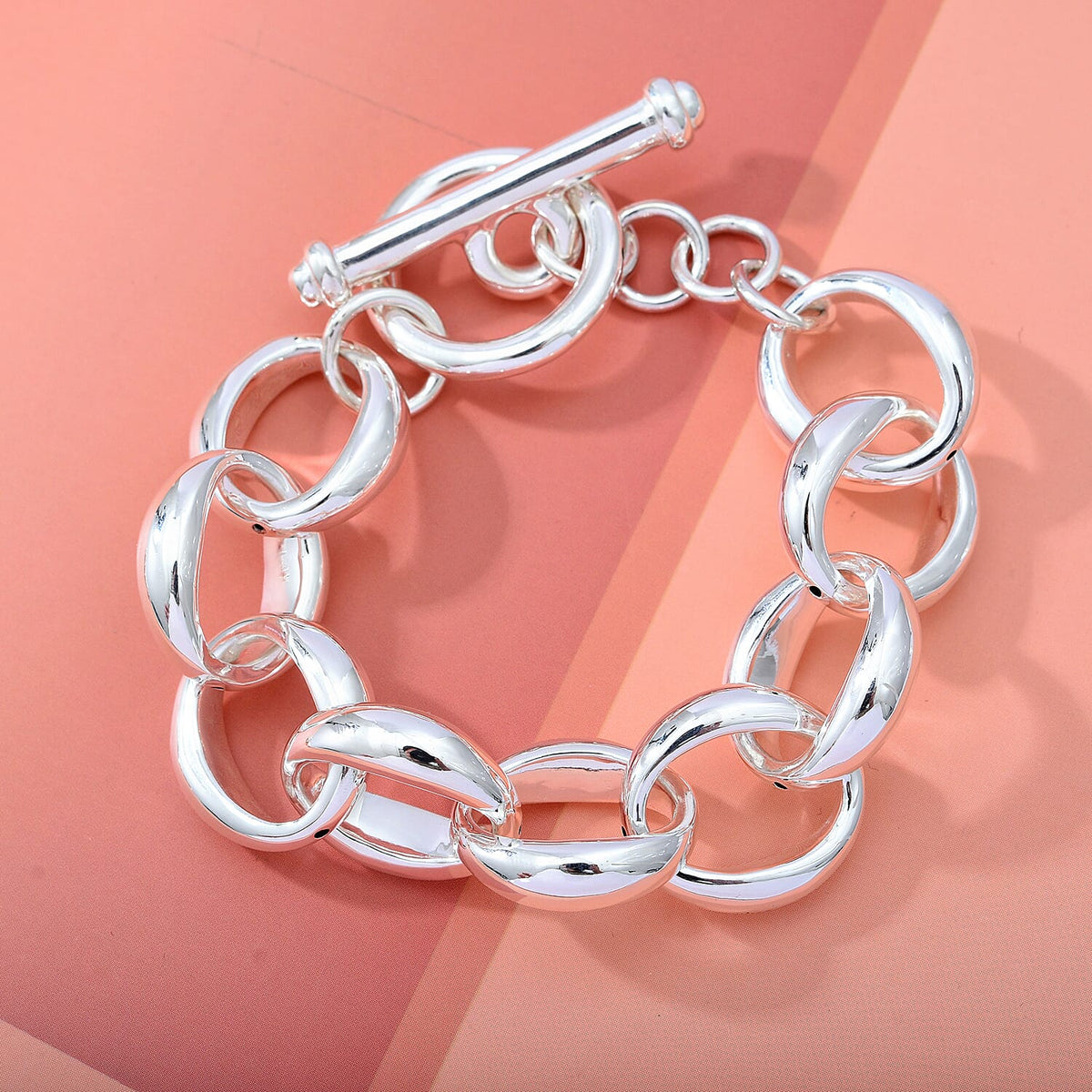 Sterling Silver Chain Link Bracelet - (Size - 8) 7810332 1