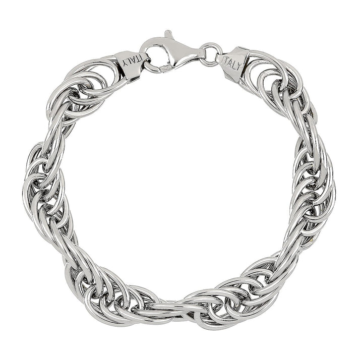 Fine Italian Jewellery - Handmade Prince of Wales Bracelet (Size 8) with Lobster Clasp in Sterling Silver, Silver Wt. 17.33 Gms. 8055720 2