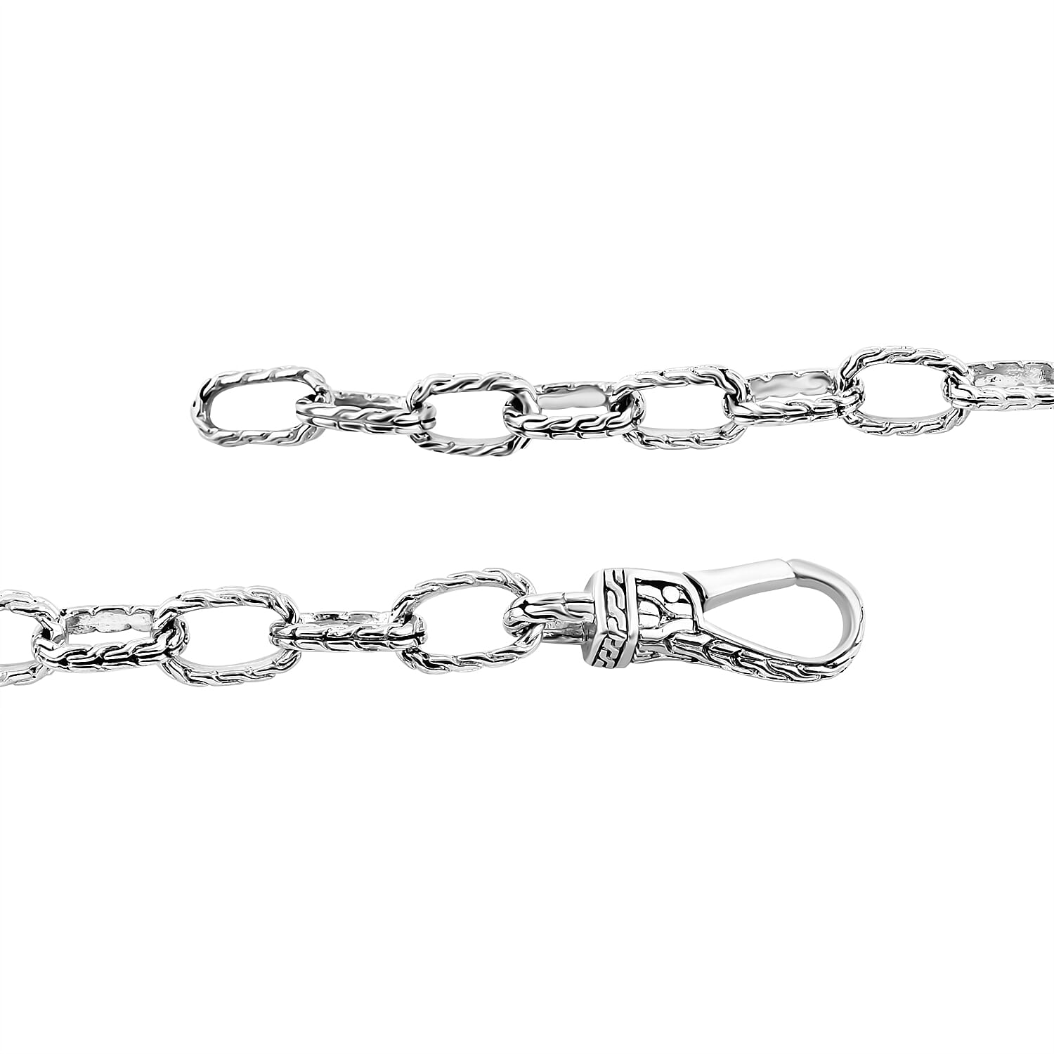 Royal Bali Collection - Sterling Silver Handmade Classic Link Bracelet (Size - 7.5) 7749528 11