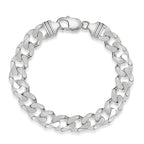 Sterling Silver Curb Bracelet (Size - 8) with Lobster Clasp, Silver Wt. 33.3 Gms